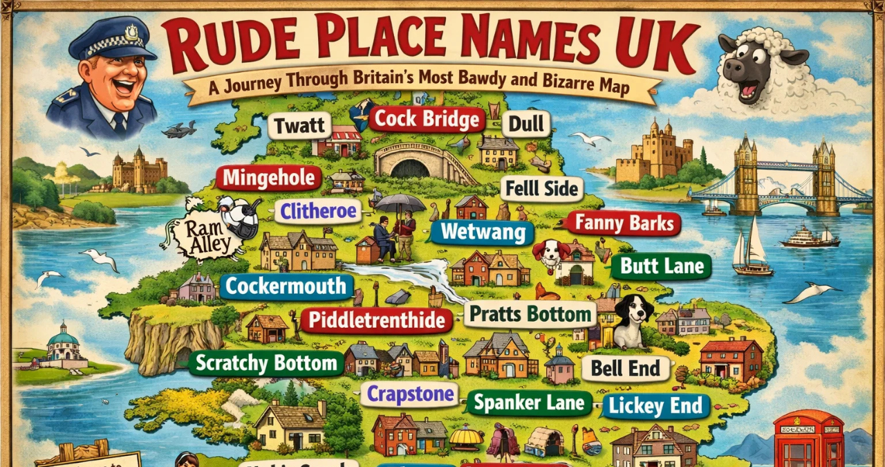 Inappropriate Place Names Rude Place Names UK: A Journey Through Britain's Most Bawdy And Bizarre Map