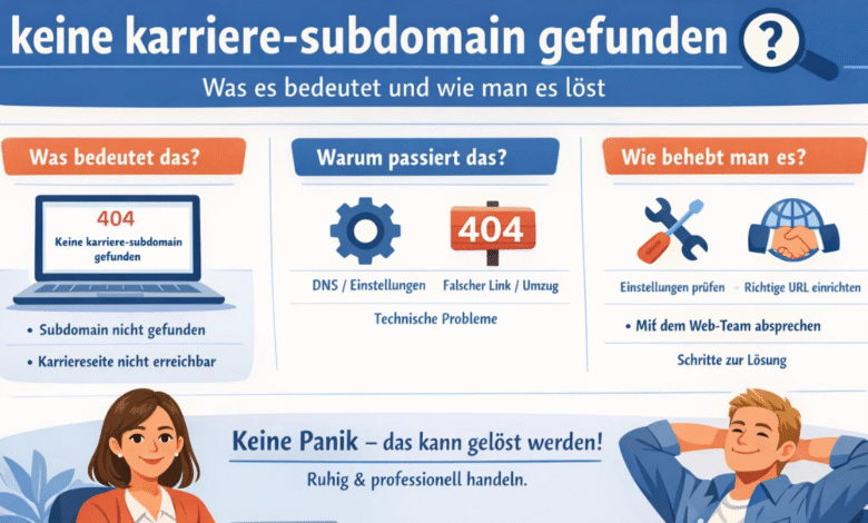 keine karriere-subdomain gefunden: Understanding the Meaning, Causes, and Solutions 5 keine karriere-subdomain gefunden