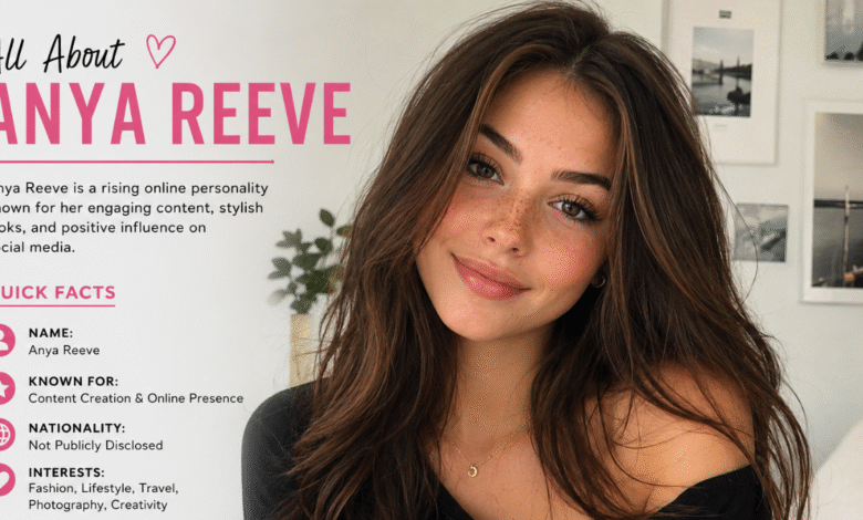 Anya Reeve: A Detailed Look at the Rising Public Figure 1 Anya Reeve