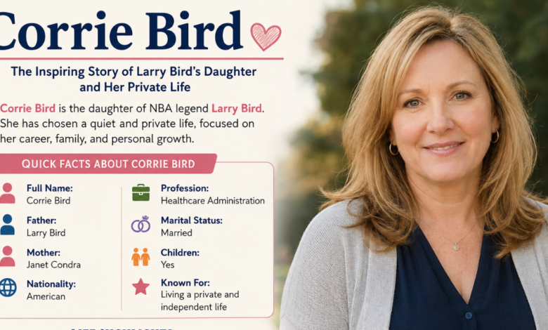 Corrie Bird: The Inspiring Story of Larry Bird’s Daughter and Her Private Life 1 Corrie Bird