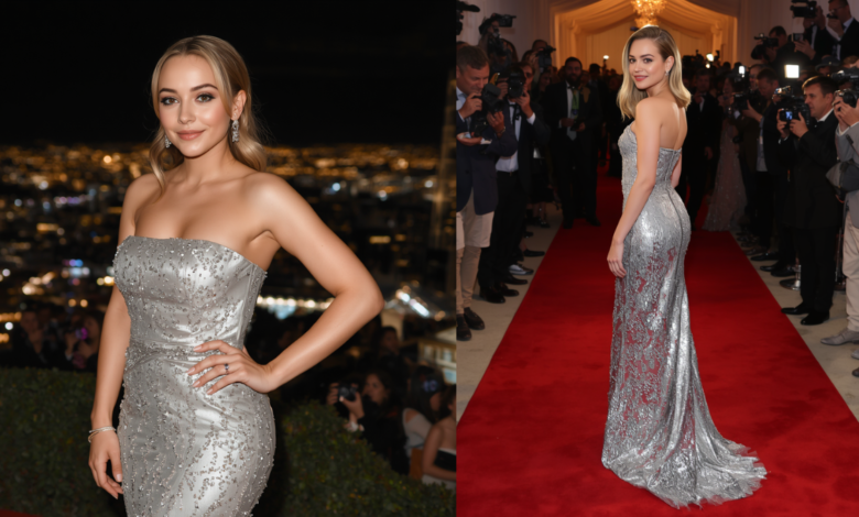 Sydney Sweeney Silver Dress
