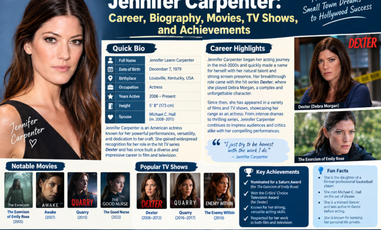 Jennifer Carpenter: Career, Biography, Movies, TV Shows, and Achievements 1 Jennifer Carpenter